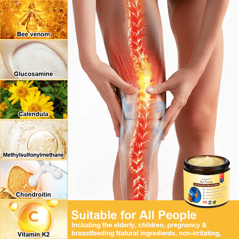 🐝flysmus™ Bee Venom Joint & Bone Recovery Cream(👩🏼⚕️FDA Food and Drug Administration Certified)