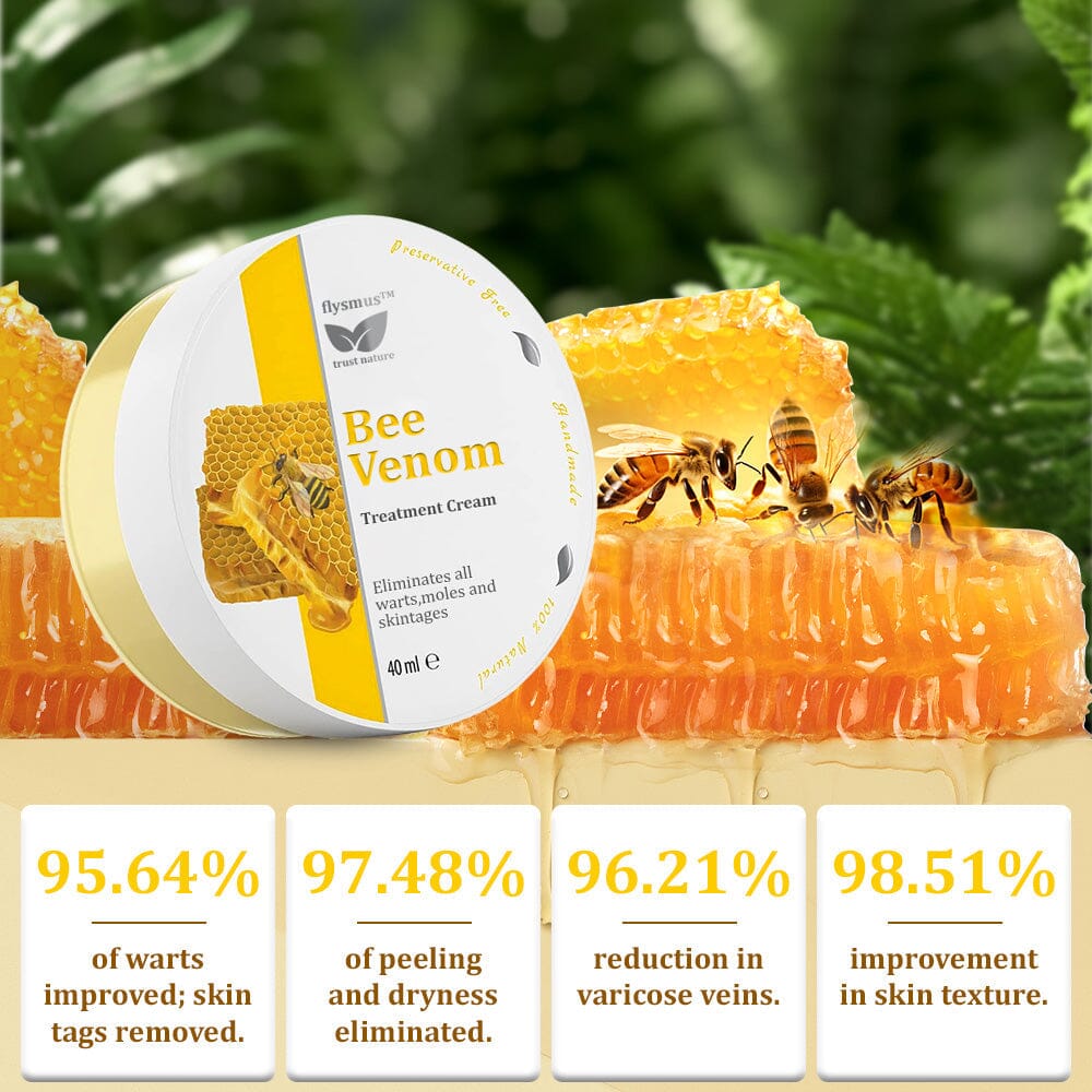 🏆✅flysmus™ Bee Venom Treatment Cream🐝: Helps with Eczema, Psoriasis, Acne, Rosacea, Fungal Infections, and Warts