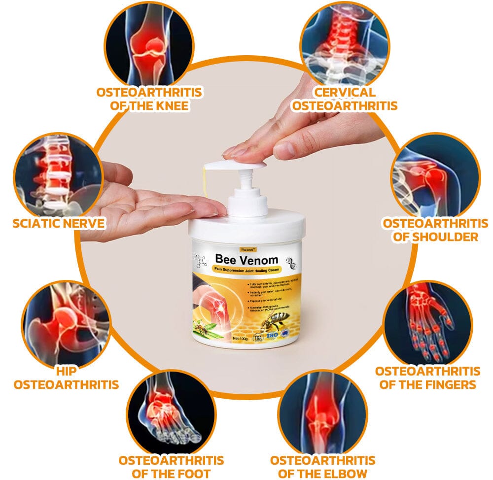 Furzero™ Bee Venom Pain Suppression Joint Healing Cream (👩🏼‍⚕️AAOS Recommended)
